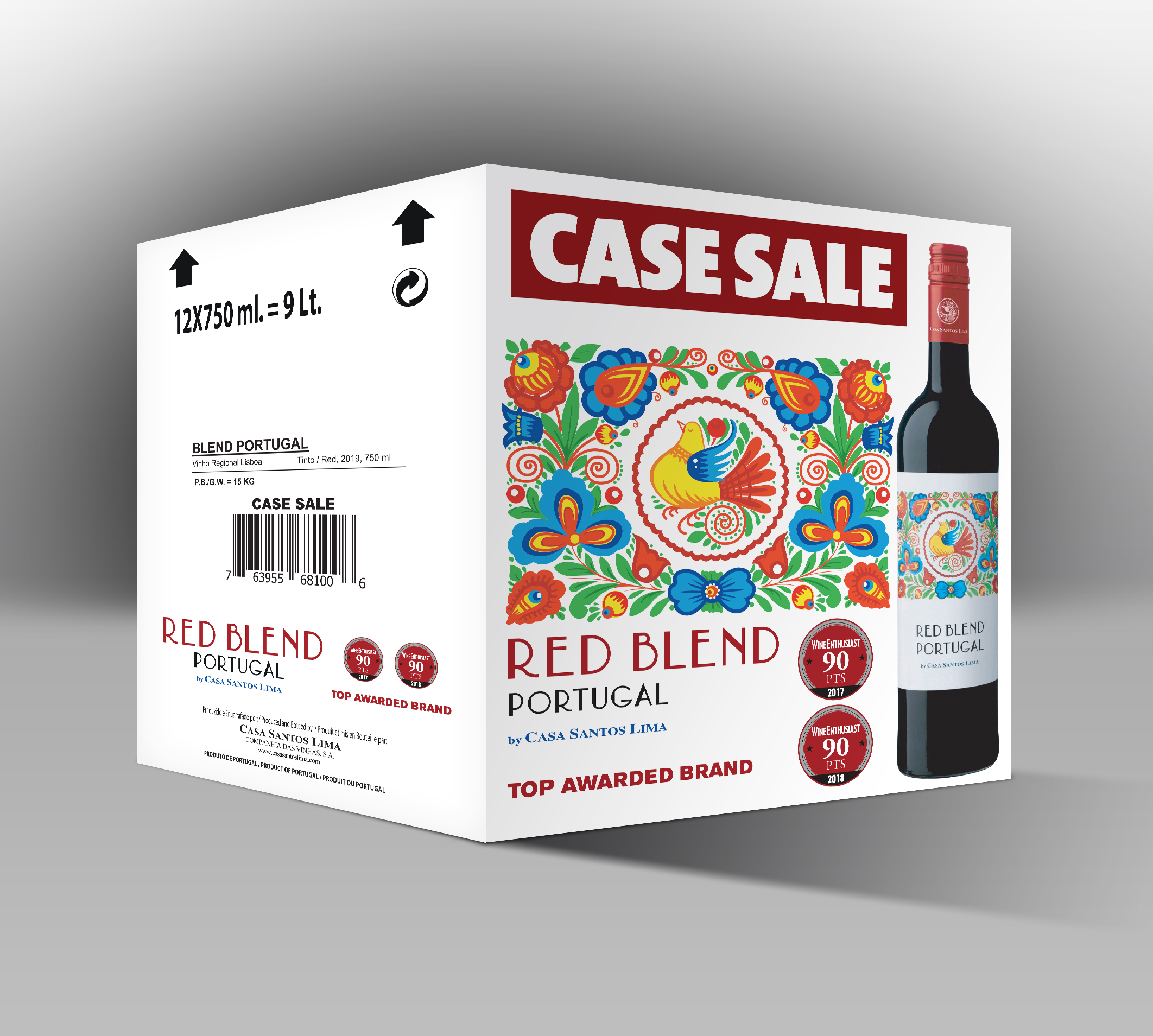 Red Blend Portugal 3D case TriVin Imports, Inc Wines