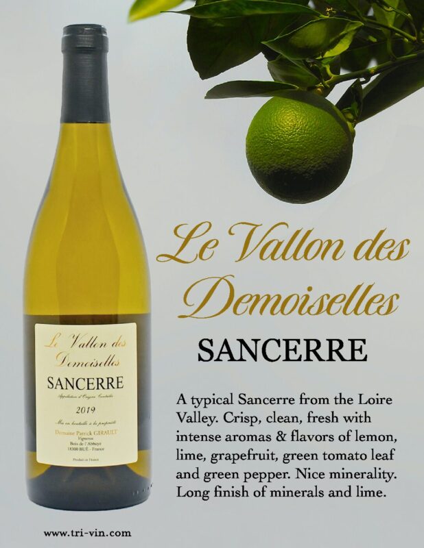 Le Vallon Des Demoiselles Sancerre 2019 21ss TriVin Imports, Inc Wines