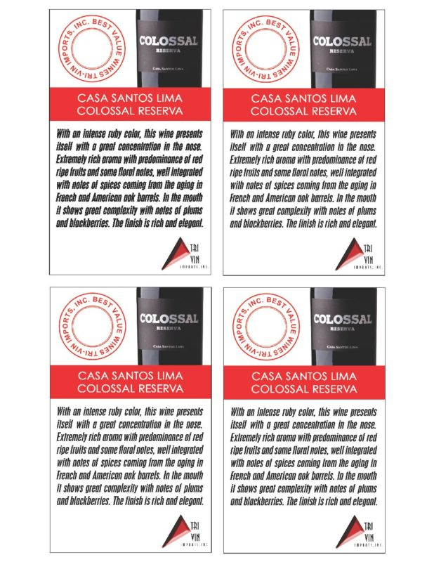 Casa Santos Lima Colossal Reserva 375ml (P8180) 21st TriVin Imports